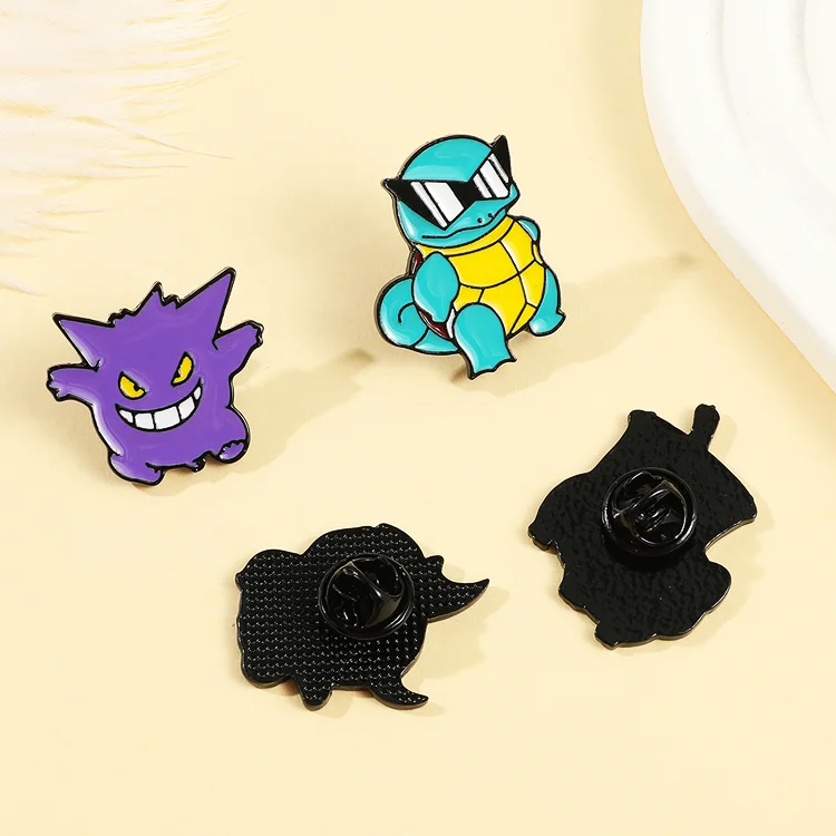 Manufacturer make popular anime design lapel pins no minimum cheap bulk stocked soft enamel pin