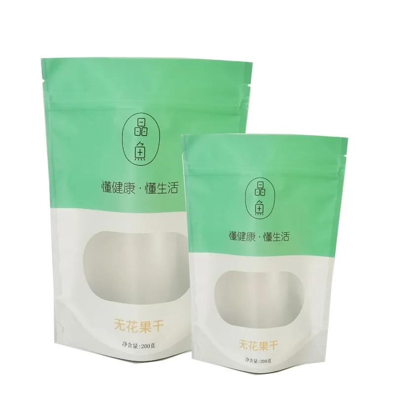Dried Cassava Chips Packaging Bags Figs Frozen Potato Custom Logo Popcorn Stand Up Zipper Plastic Poly Biodegradable Bag