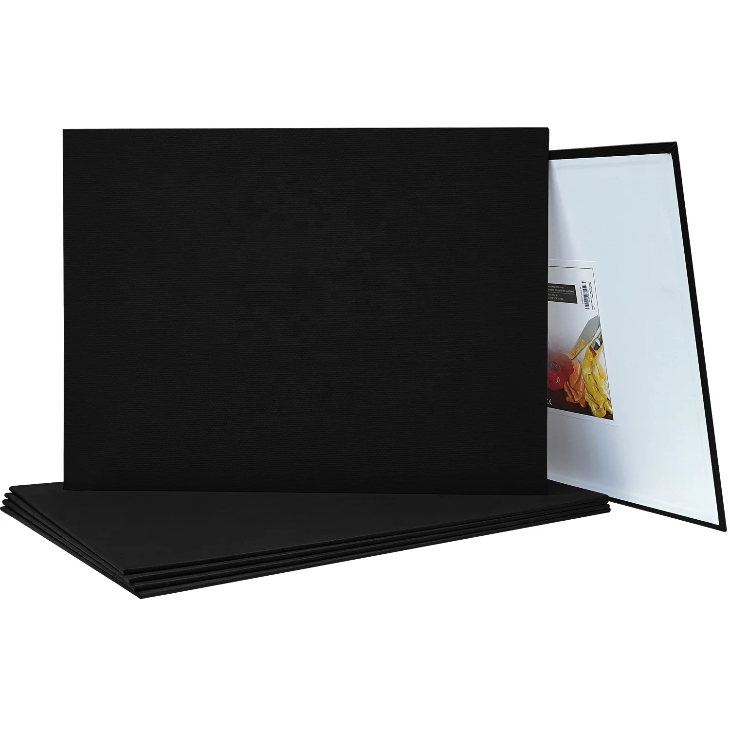 Phoenix 5310 8OZ 12x16IN Medium Grain Home Decoration Artist Black Canvas Board Panel