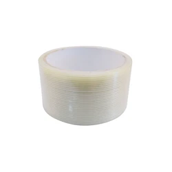 High tensile Self adhesive Striped Fiberglass reinforced unidirectional Tartan Filament tape for Binding Packing