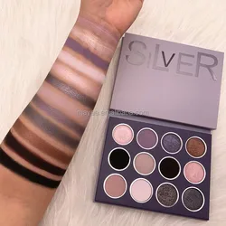 Make your own brand with low MOQ 12 color eyeshadow luxury eyeshadow palette