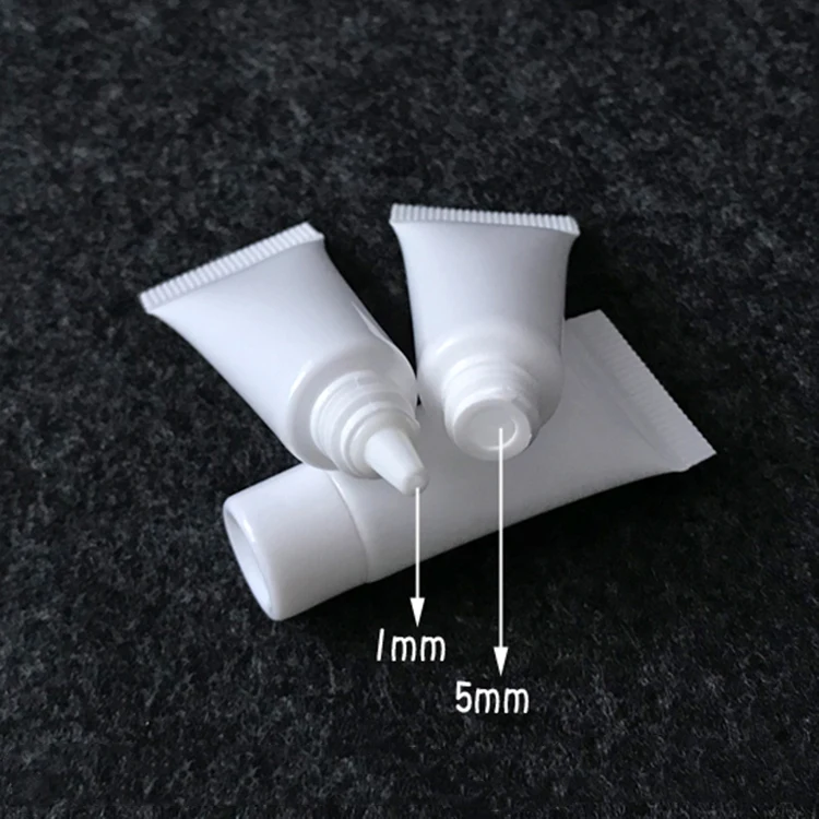 3g small empty sample white cosmetic Soft tube 3ml squeeze hose skin care cream Plastic Tube