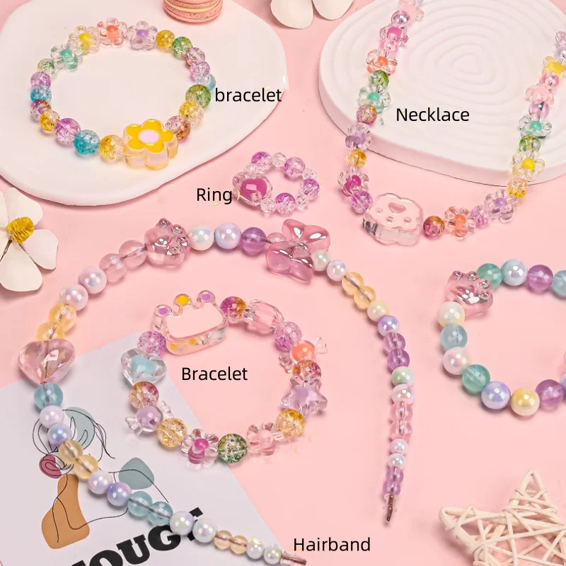 Kids Gifts and Crafts DIY Jewelry Making Toys Beads for Bracelet Making Kit