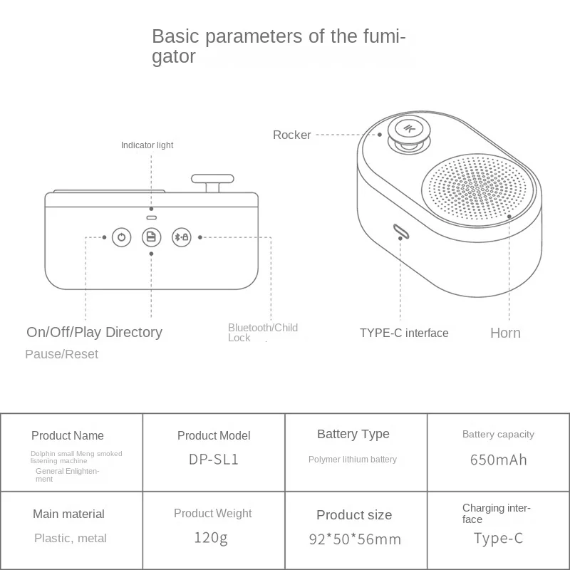 PIYOPEN Bluetooth Walkman Toy Dolphin-Shaped Smoked Listening Educational Story Machine Small Mongolian Learning Machines