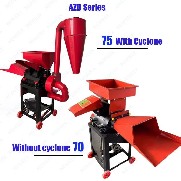 NEWEEK 3 in 1 for Animals Feed Stalk Grass Pulper Chopper Grinder Machine Chaff Cutter With Grain Crusher