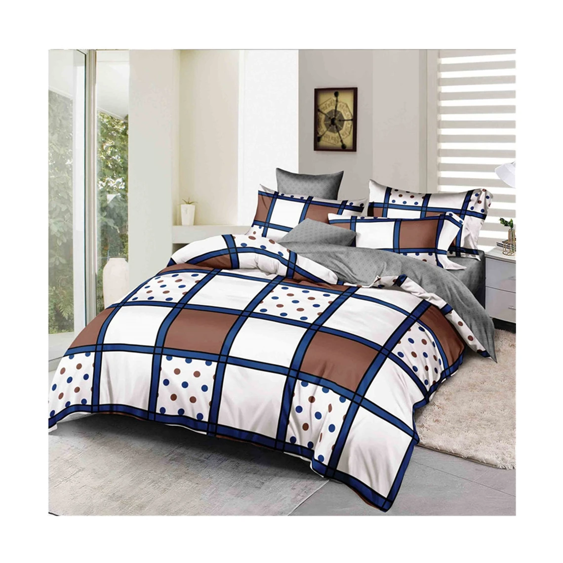 hot sale Manufacture reactive Printed 90gsm polyester Fabric For home bedding stock