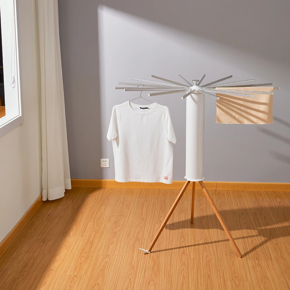 Foldable Stand Type Tripod Clothes Drying Rack Factory Price Garment Rack Portable