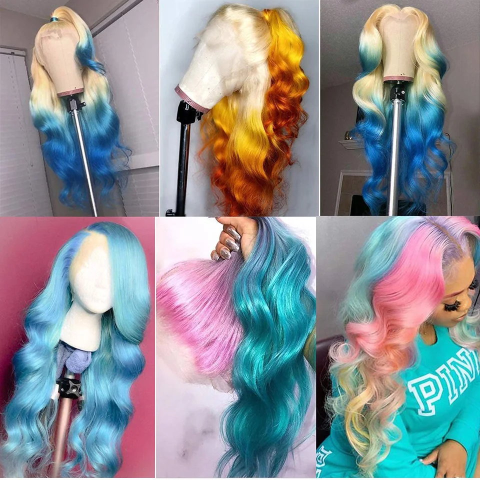 Glueless Brazilian Hair 613 HD full Lace Front Wig,blonde 613 Virgin Human Hair Wig,Lace Frontal colored Wig with baby hair