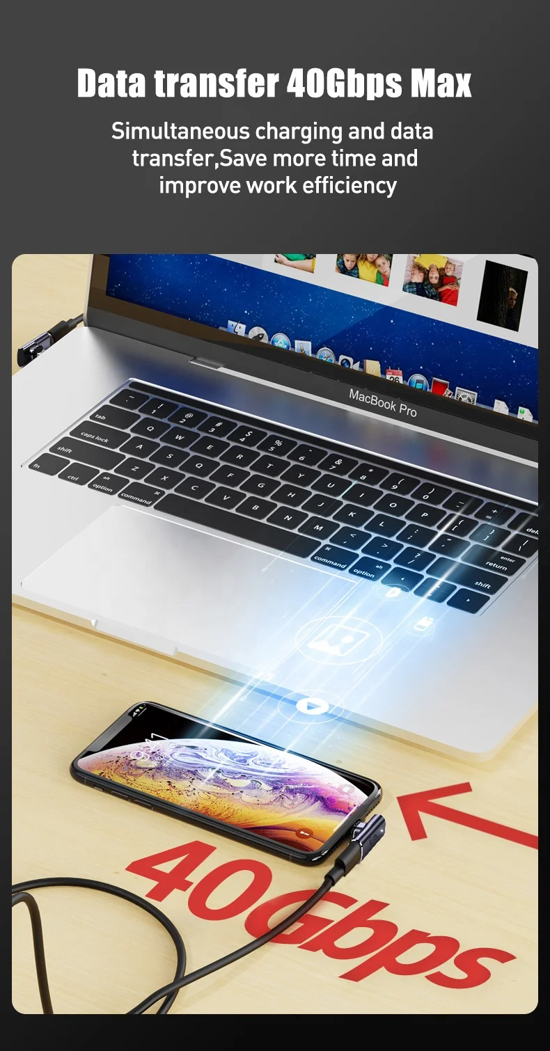 New USB Cable Magnetic Adapter 100W USB 4.0 Type C Magnetic Charger Connector For Phone USB C Device Fast Charging Converter