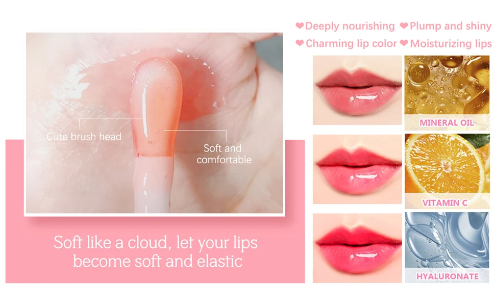 OEM Wholesale Ladies Ice Cream lip gloss Custom logo daily moisturizing lip glaze