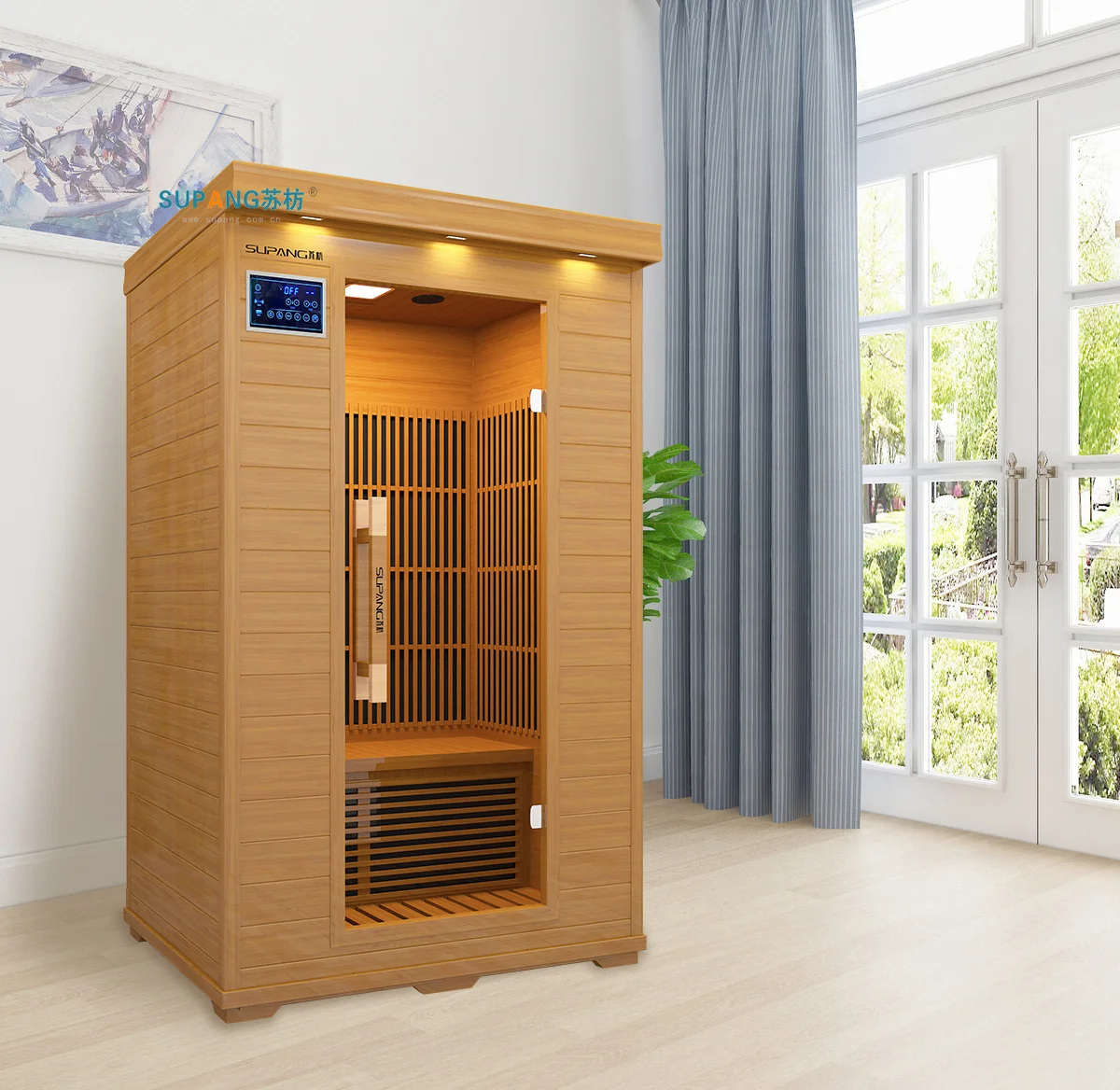2 Portable Home Sauna Steam far infrared Sauna box spa wooden sauna room