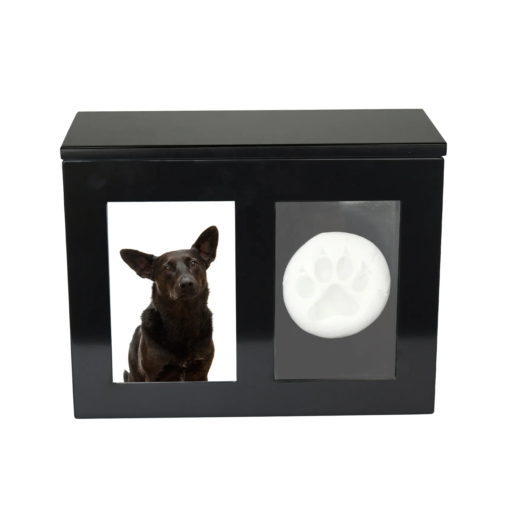 Dog urn pet urns for ashes wooden frame box glass photo frame