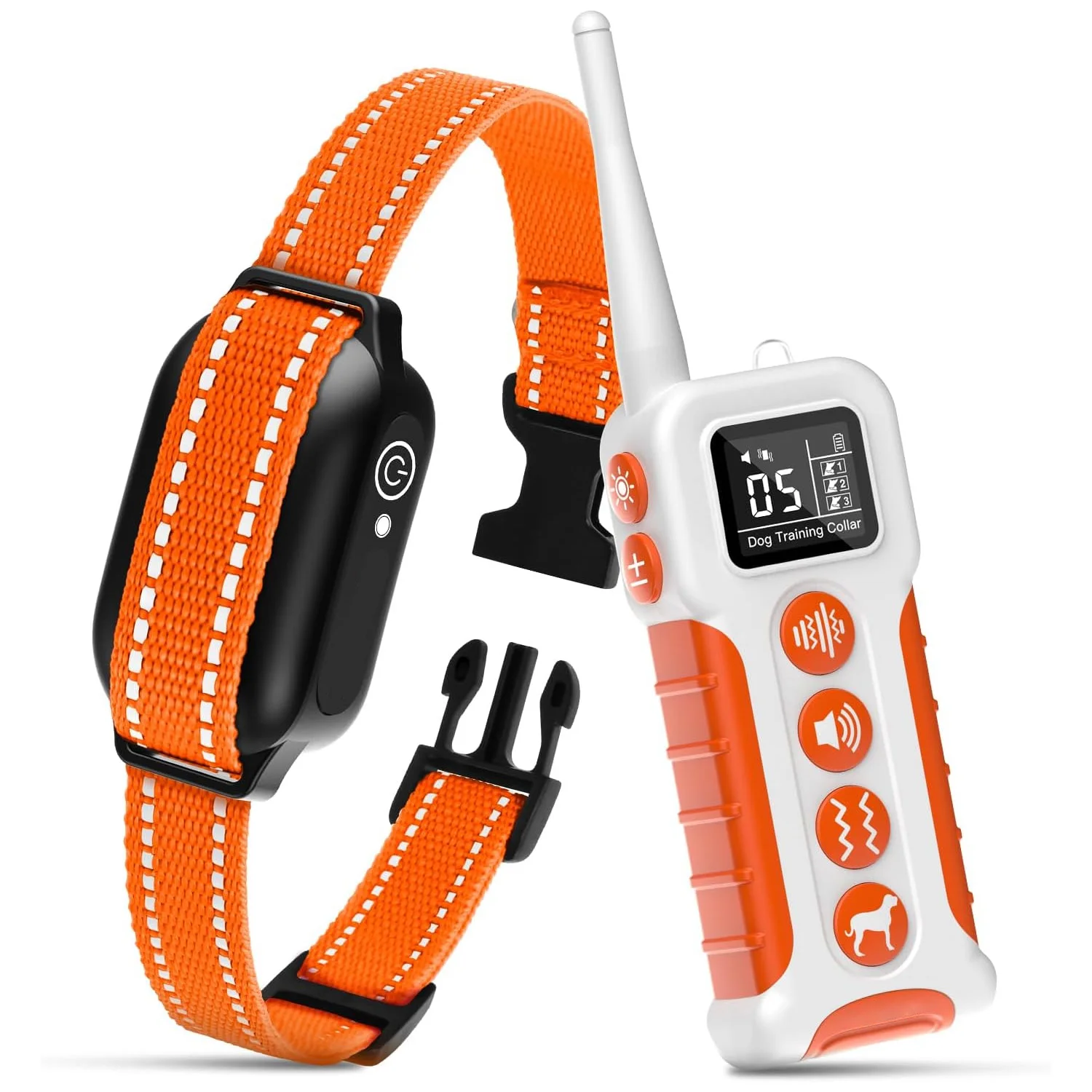 3300ft Remote IP67 Waterproof Sound Vibration Pet Training Collar No Shock No Pins Dog Training Collar