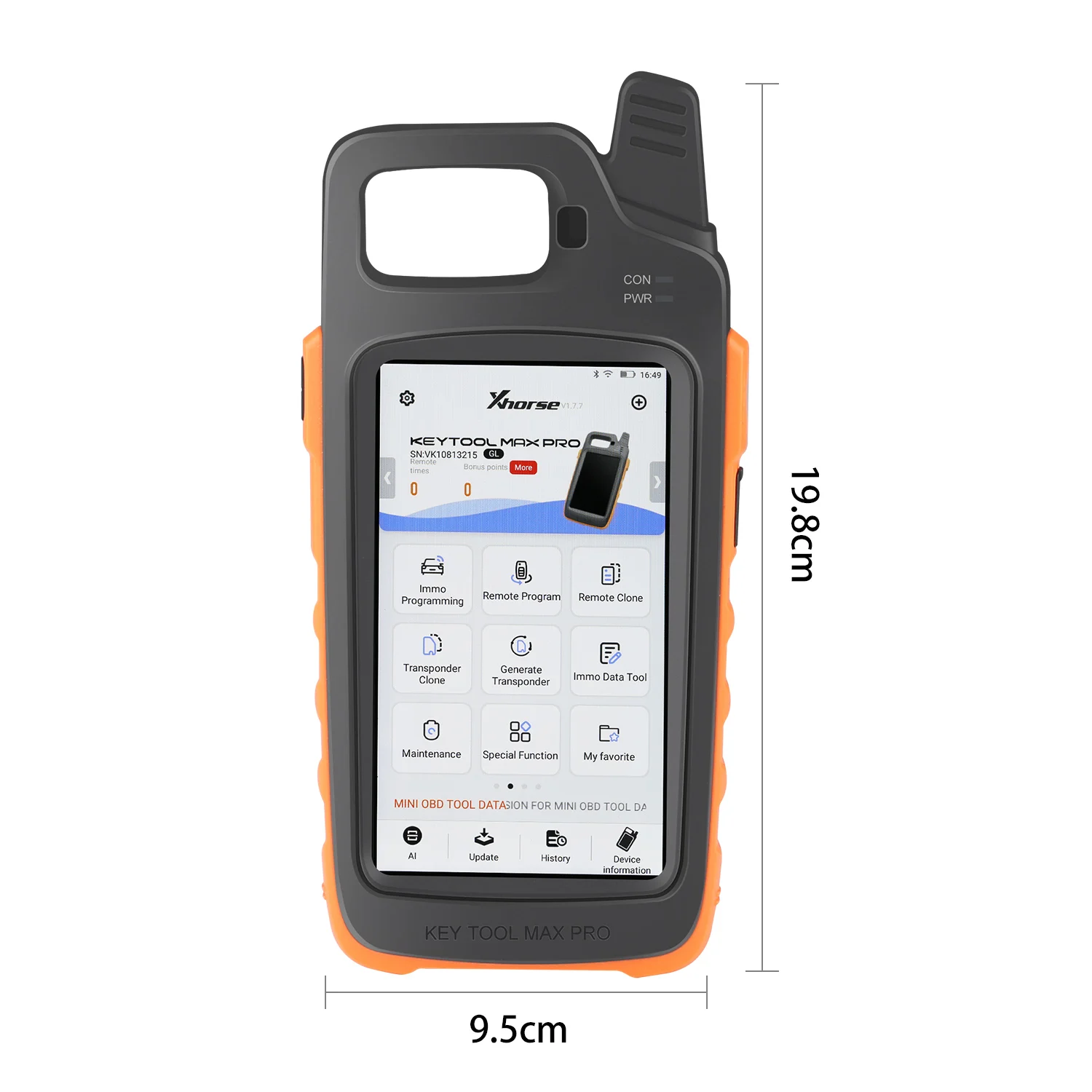 Новейший инструмент для ключей Xhorse VVDI Max PRO сочетает в себе функции инструмента и Mini OBD добавляет напряжение ток утечки