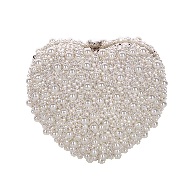 Factory Wholesale Luxury Ivory Pearl Clutch Bag Custom Double Sided Beads for Wedding Party Evening Wedding Events - Women Girl