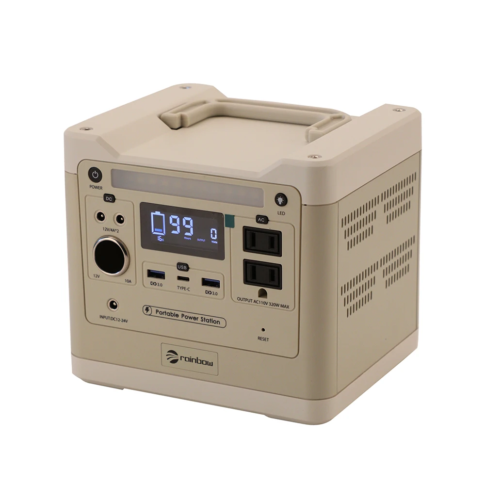 Portable Charging Power Station 320W Home Outdoor With AC DC Camping Lithium Battery Backup USA Japan