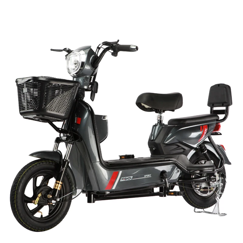 Luxury 350w 2 wheel electric bike scooter/electric moped with pedals motorcycle electric scooter