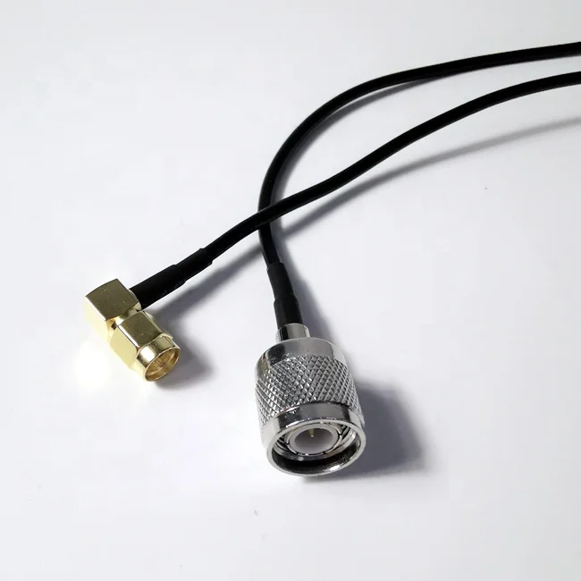 Right Angle SMA Male Plug to TNC Male Plug RF Connector RG174 Cable Assembly Jump Cable