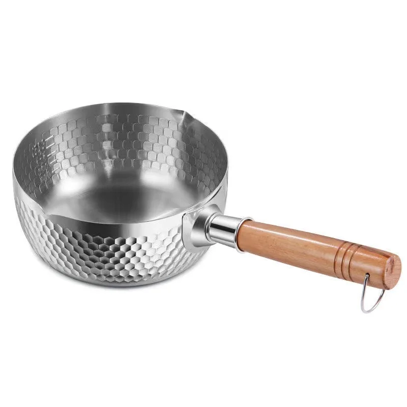 Home use kitchen multi-functional stainless steel soup sauce non stick deep frying pan snow pan