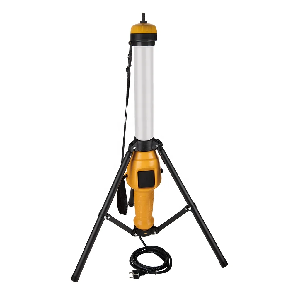 Светодиодный рабочий светильник, 25 Вт, угол луча 360 градусов, водонепроницаемая Напольная Лампа из алюминиевого сплава с треногой