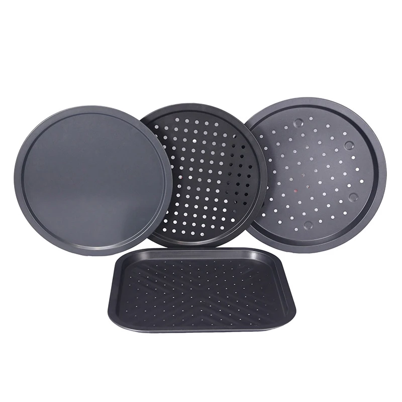 Non Stick Carbon Steel Perforated Pizza Pan, Pizza Tray, Pizza Crisper
