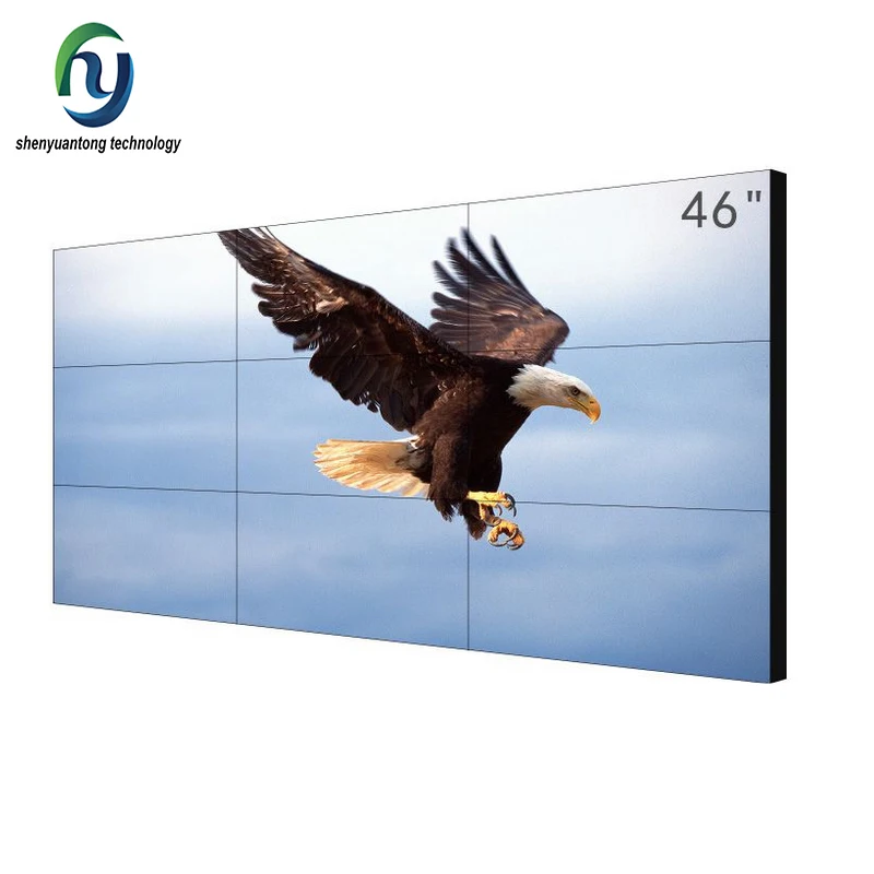 2x2 3x3 Advertising Screen Indoor LCD Wall Display 1.8mm Seamless Splicing LCD Video Wall Screen Stage Background LED Panel