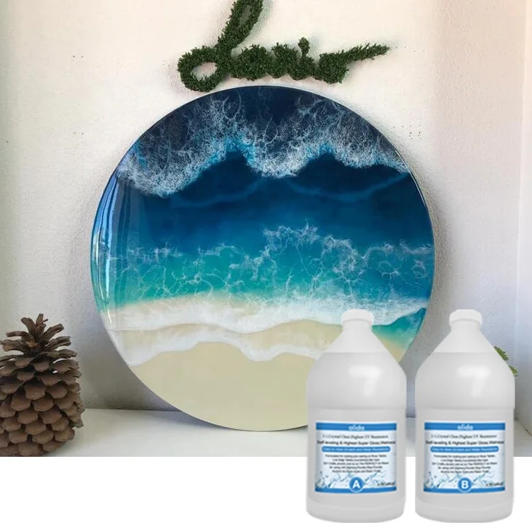 AB Part Crystal Clear Epoxy Resin Kit for Art Craft Resin Jewelry Making River Tables Casting and Coating Woodworking Use