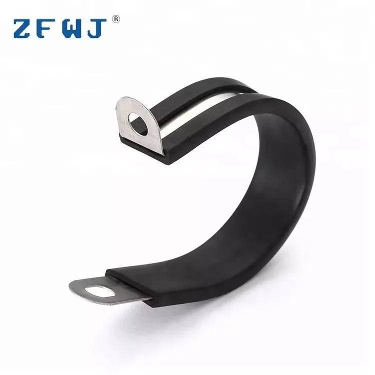High quality corrosion resistance galvanized cable rubber hose clamp