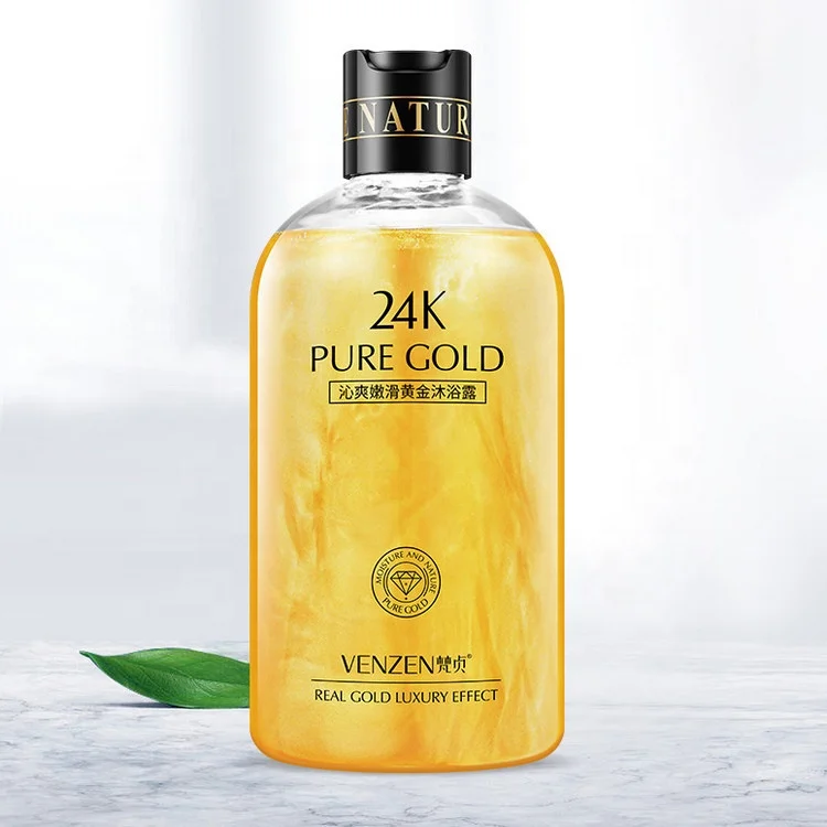 YANMEI 550ml 24 K gold shower gel deep cleansing long-lasting fragrance bath foam shower gel moisturizing skin
