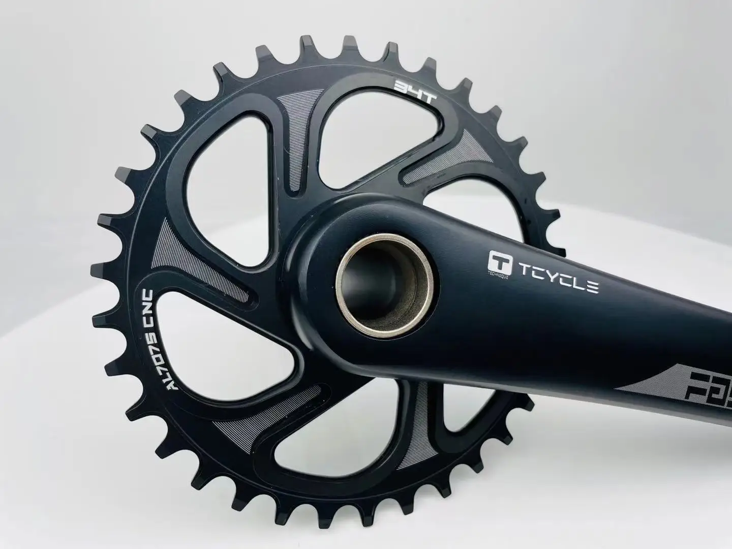 Black Siver single sprocket 170 mm 8m chainwheel belt drive cycle part bicycle crankset