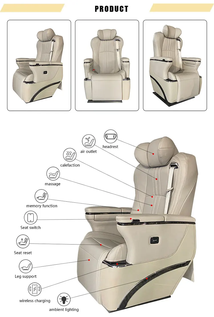 New Arrival Customizable Comfortable Van Seat Professionally Convertible Reclined Mpv Seat