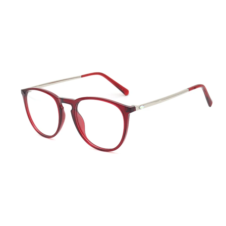 Fashionable italian round acetate eyeglasses frames thin optical frames unisex glasses frames