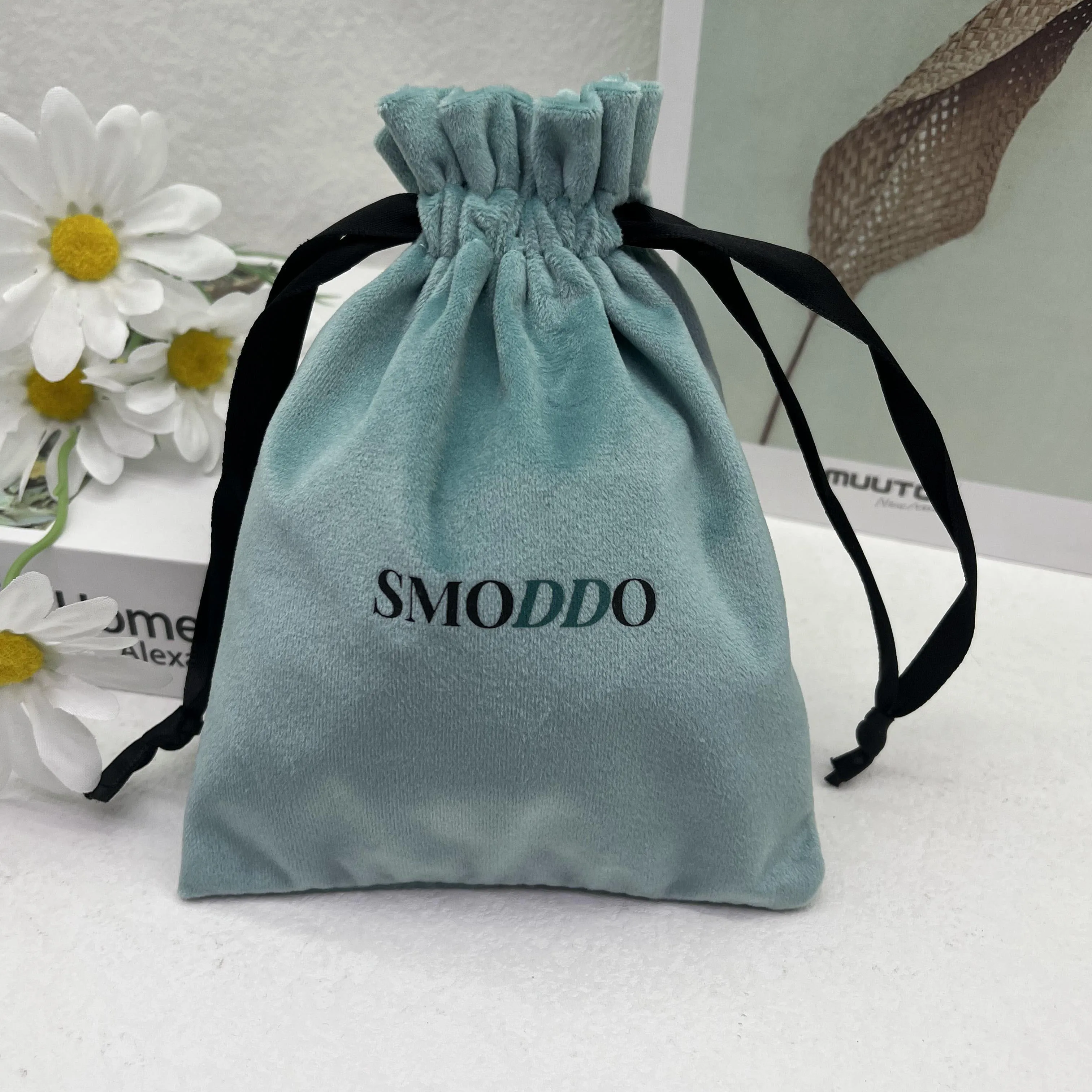 Мягкая бархатная сумка для ювелирных изделий с логотипом на заказ