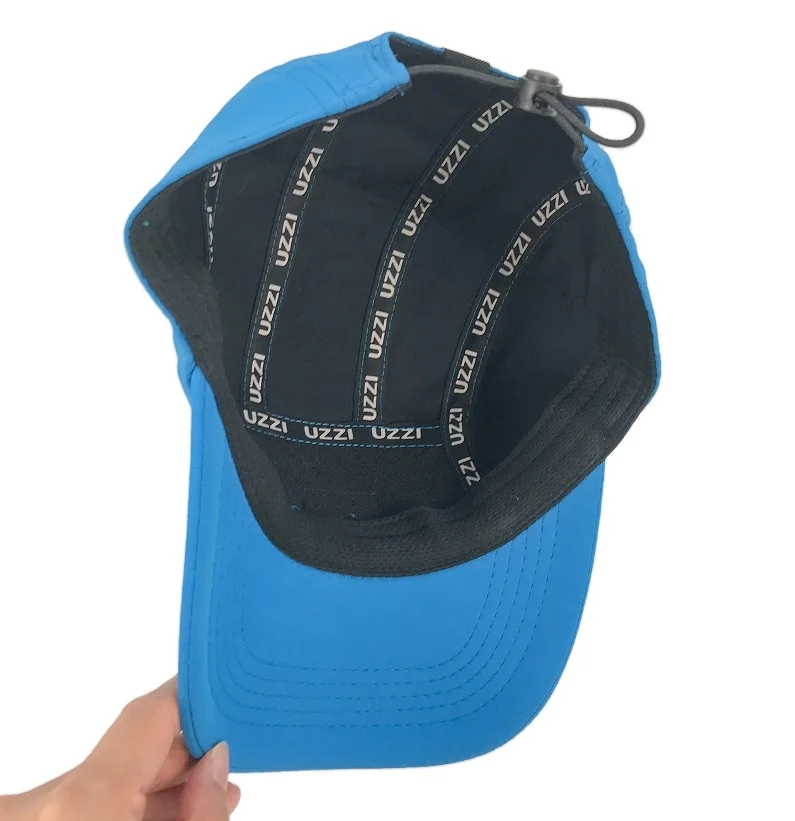 Running Hat Cap 4 Panel Customized Printed Logo Micro Fiber Polyester Fabric
