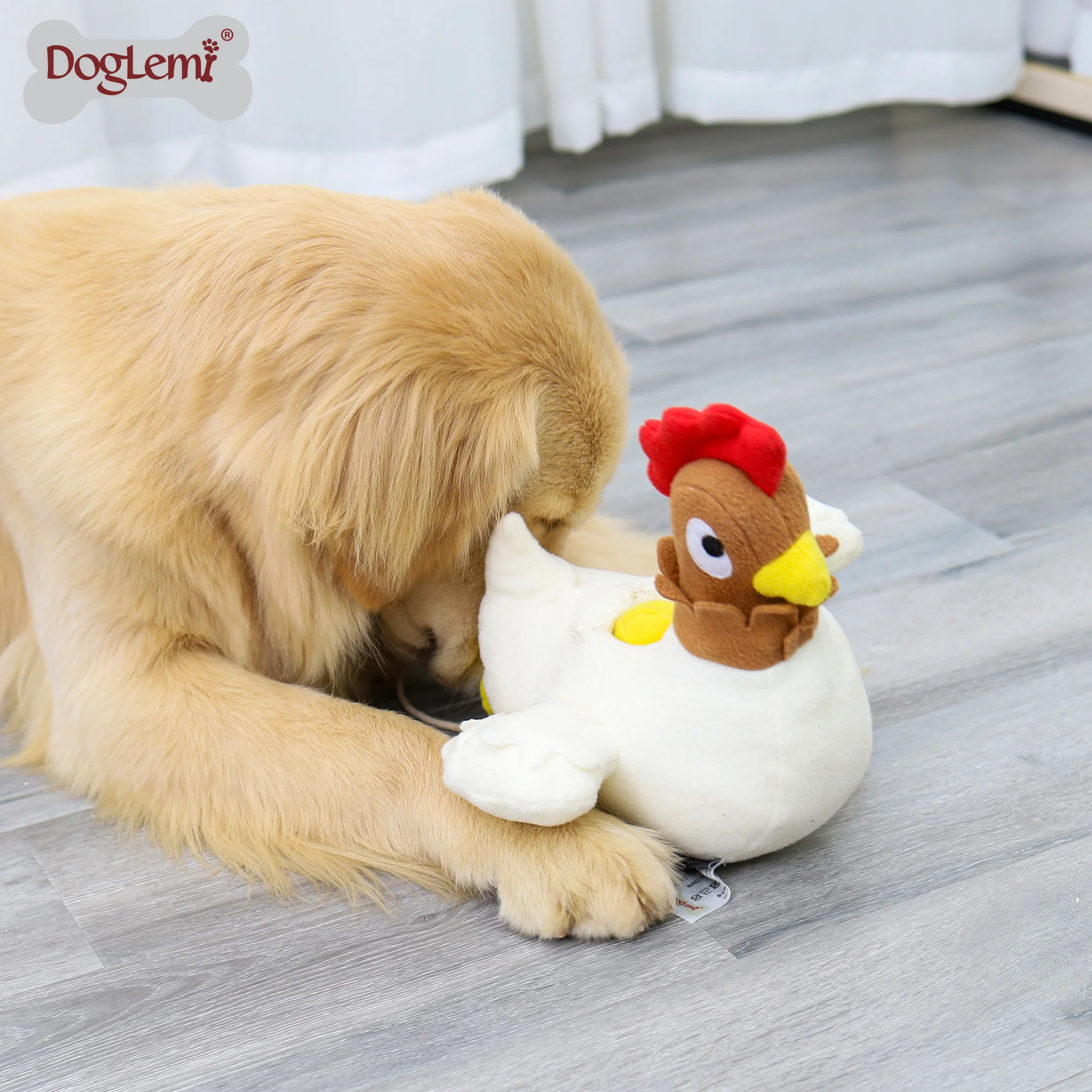 Wholesale interactive dog toy Snuffle designer chicken lay eggs  ,Training squeaker dog toys puppy  dog chew
