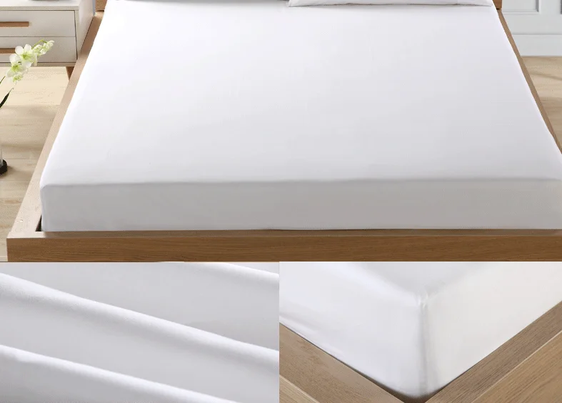 Top quality design classic cotton sateen fabric fitted sheet
