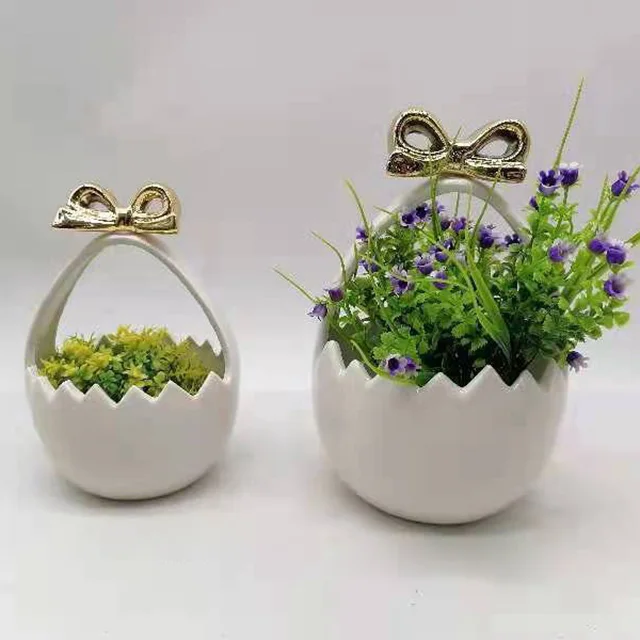 Ceramic succulent flower pot wholesale Creative DIY table top home decor