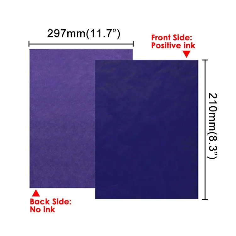 Foska Tracing and Transferring Drawings 100 Sheets Graphite Copy Paper  for Typing and Writing Box of 100 Sheets