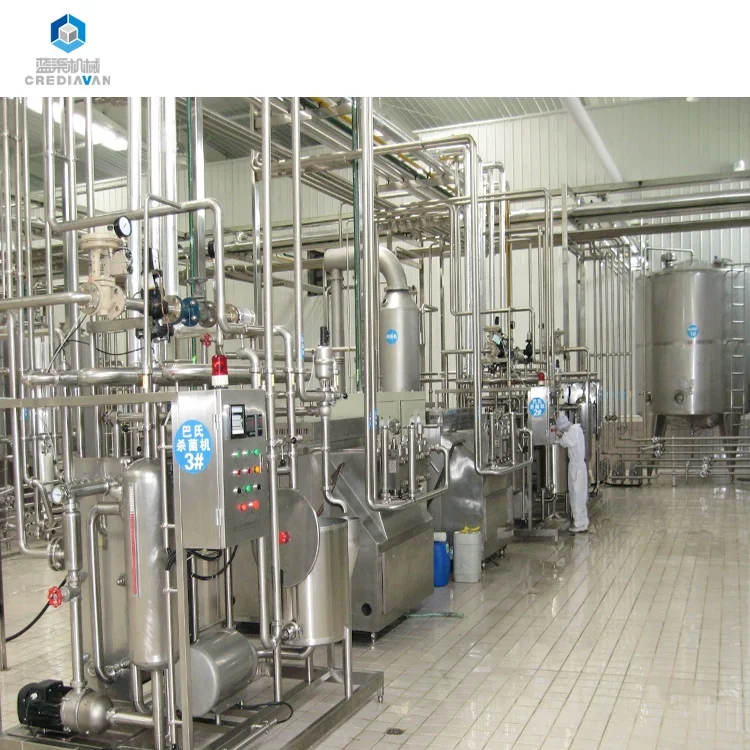 
5000L/H uht milk processing plant with aseptic package 