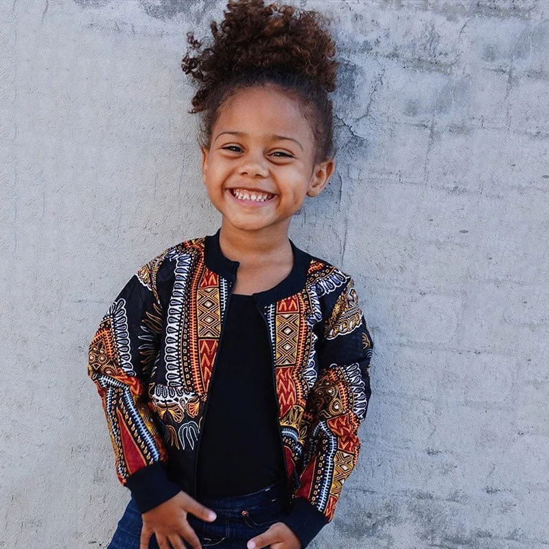 
Girls autumn Toddler Baby Girls Coat Fashion African Print Kimono Bohemia Jacket Cardigan Clothes 