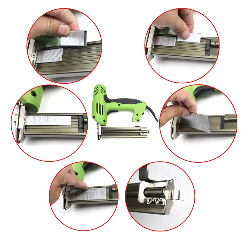 Electric Nail Gun 220V Nailer Stapler Woodworking Electric Tacker Furniture Staple Gun Power Tools