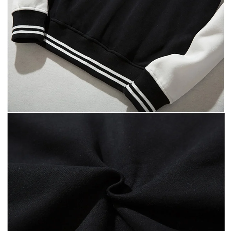 New Custom Printed Embroidered Logo Colorblock Polyester/Wool Baseball Bomber Jacket