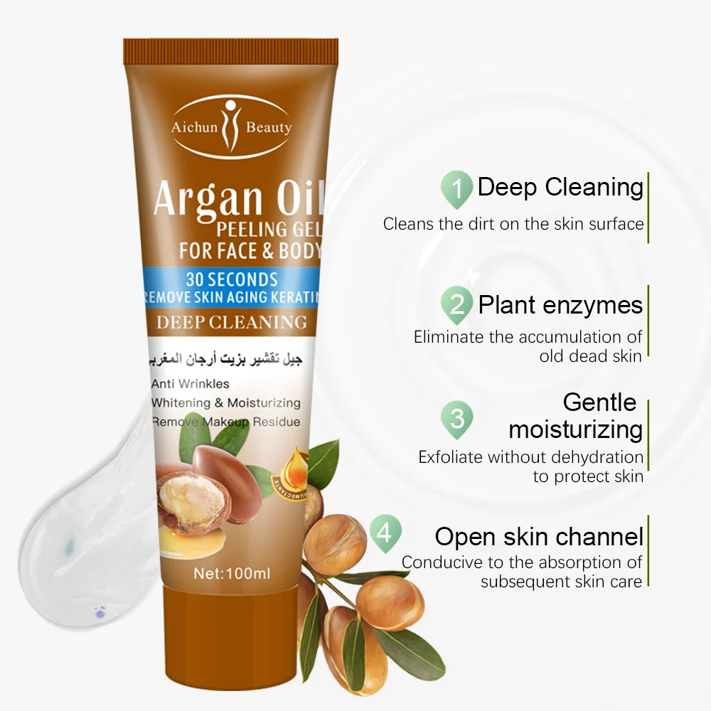 Wholesale Hot Selling Best Skincare Cleansing Exfoliator Bulk Private Label Argan oil Body Face Scrub