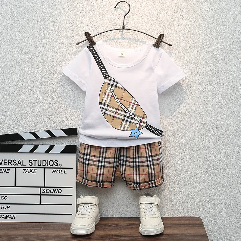 1-4T Best Quality Kids Clothes Summer Outfits T-Shirt & Shorts Set Clothes For Little Boy Kids Clothing 2-3 Years Boys
