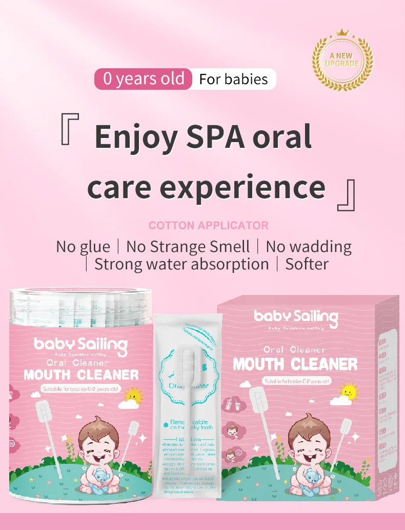Knitted Gauze Glue-free Forged Baby Tongue Cleaner Oral Tongue Cleaner For Babies