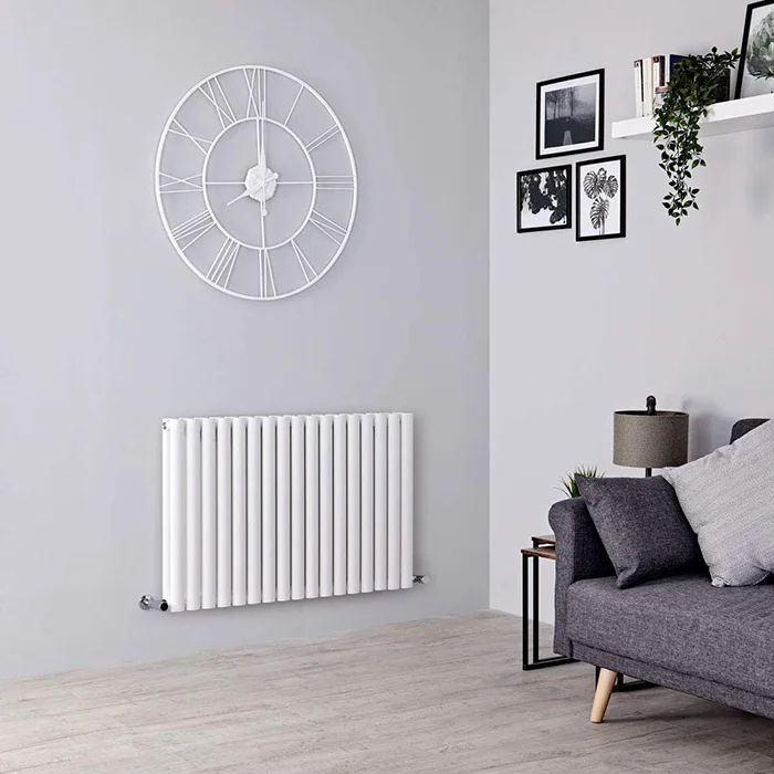 Anthracite Horizontal Oval Tube Radiator Hot Water Heated Radiator for Central Heating in Bathrooms for Home Use