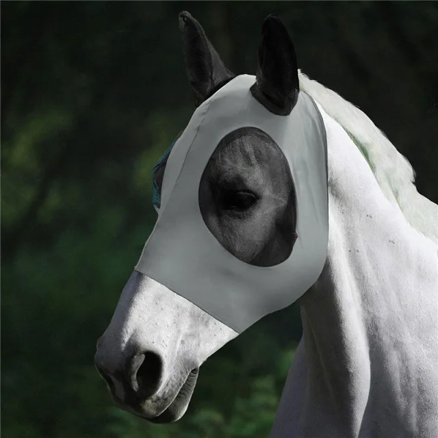 Multicolor Horse Masks Anti-Fly Worms Breathable Stretchy Knitted Mesh Anti Mosquito Mask Riding Equestrian Equipment