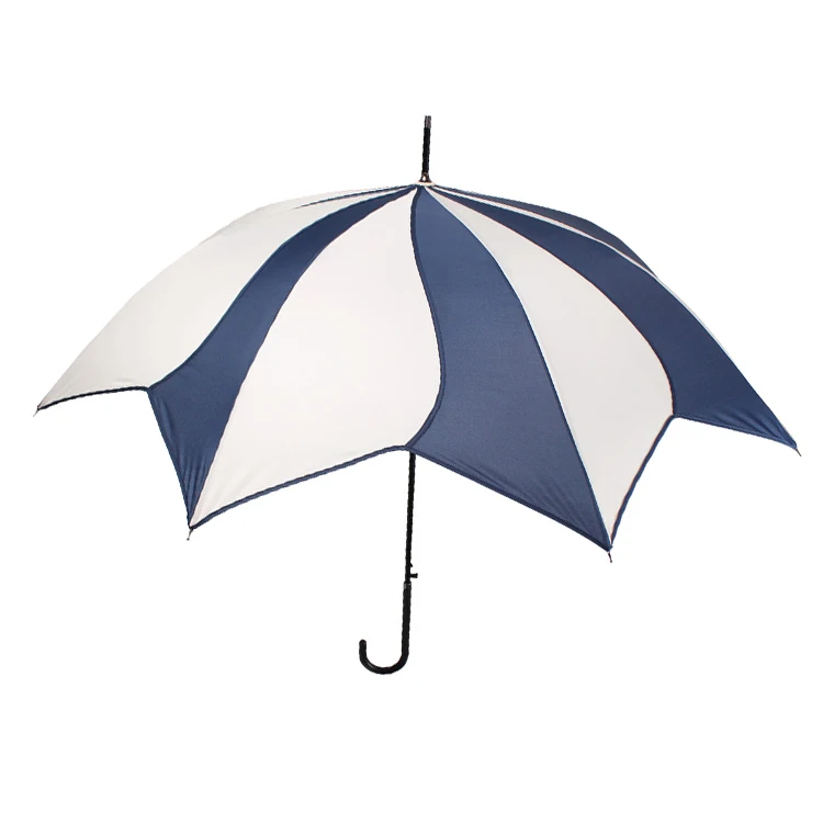 LOTUS Factory Price Pongee Umbrellas Magnolia Flower Hook Handle Umbrella for Ladies