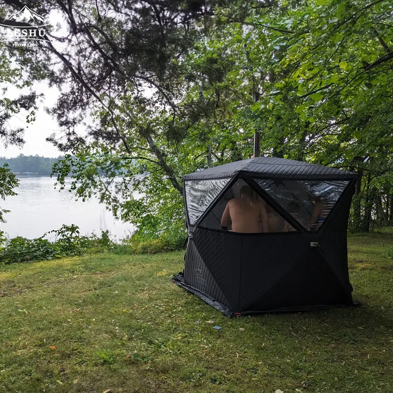 Double Wide1 Person Portable Homecube1.9M folding sauna Tent With Stove