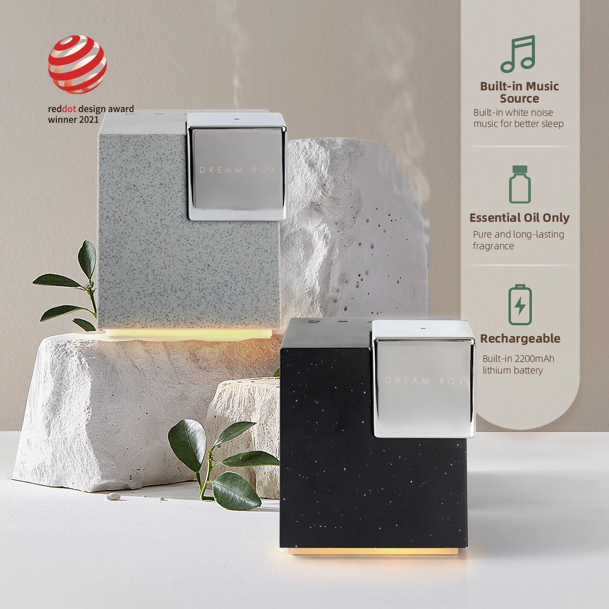 Lemoworld Pure Essential Oil Diffuser 10ml Bluetooth Speaker Aroma Diffuser Ultrasonic Mist diffuser with Music Player Function